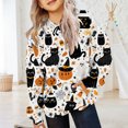 thumbnail image 2 of EnJoCho Girls Pullover Sweatshirt - Halloween Ghos𝗍 Pumpkin Print Hoodie for Toddler Girl Little Girls Teen Girls, Long Sleeve Casual Hooded Top for Fall Winter School Holiday Outfit, 2 of 5