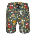 thumbnail image 3 of Fotbe Cute Animal Forest Trajes de Baño Estampados para Hombre, Shorts de Verano de Secado Rápido, Ropa de Playa, Bañadores-Medium, 3 of 6