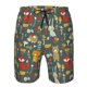 thumbnail image 3 of Balery Cute Animal Forest Traje de Baño Estilo Hawaiano para Hombre, Shorts de Secado Rápido con Bolsillos-Small, 3 of 6