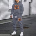 thumbnail image 2 of CONFREE Mens Tracksuit 2 Peice Sets Casual Men's Jogging Sweatsuit Set Number 23 Graphic Y2K Pullover Hoodies Pants Athletic Sweat Suit for Men, 2 of 5