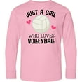 thumbnail image 3 of Inktastic Just a Girl Who Loves Volleyball Long Sleeve Youth T-Shirt, 3 of 5