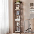 thumbnail image 1 of Bookcase Bookshelf Narrow Book Shelf Industrial Corner Shelf Storage Organizer Slim Shelving Unit for Home Office Living Room Bedroom Kitchen Rustic and BCB, 1 of 4