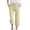Light Yellow, variant on Generic Girls' Gingham Capris Linen Pant Wide Leg High Waist Drawstring Elastic Waist Casual Plaid Trousers Cute Checkered Sweatpant