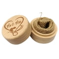 thumbnail image 1 of 1pcs Personalized Retro Ring Box Wedding Valentines Wooden Holder Jewelry Box, 1 of 9