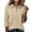 Khaki-A#10521nn, variant on Hearthz 3/4 Short Sleeve Golf Shirt for Women Casual Button V-Neck Tunic Tops To Wear with Leggings Business Dressy Shirts for Women