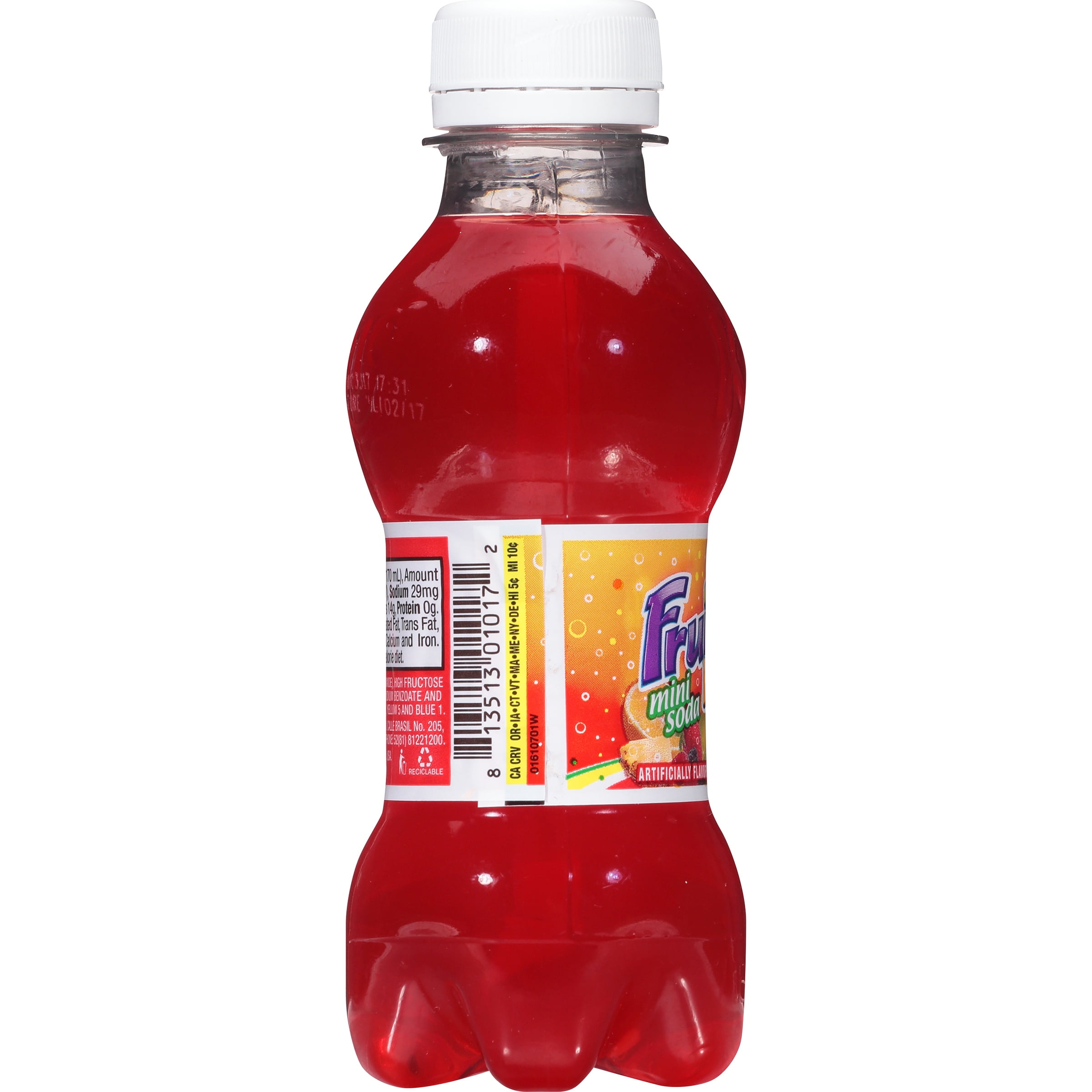 Fruity King Mini Soda, Fruit Punch Flavor, 5.75 Fl Oz