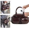 thumbnail image 3 of PU Leather Top Handle Purse with Multi-Pocket Retro Shoulder Handbags Retro Boston Handbag for Women Work Or Daily Use (Coffee), 3 of 10