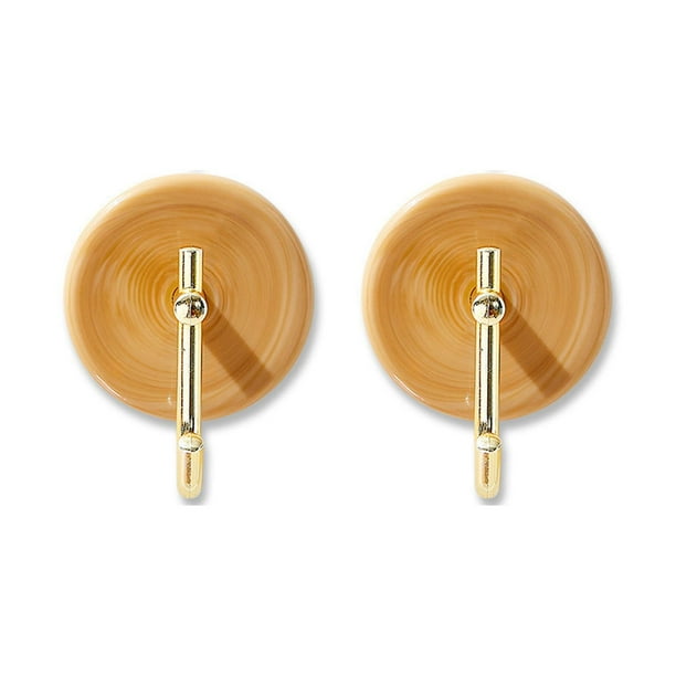 2 ganchos de pared ligeros de lujo en forma de J, juego de colgadores adhesivos a prueba de humedad para el hogar, dormitorio, cocina, baño para llaves, gancho multifunción, color madera Feliz Sencillez