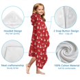 thumbnail image 7 of Red Christmas Tree Pattern Hooded Bath Towel，60"x35" for Ages 3 To 12 Kids, Quick Dry Lightweight Soft Microfiber Hood Beach Towel Cover Up for Kids, 7 of 7