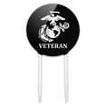 thumbnail image 1 of Acrylic Veteran Marine Corps USMC White on Black Officially Licensed Cake Topper Party Decoration for Wedding Anniversary Birthday Graduation, 1 of 7