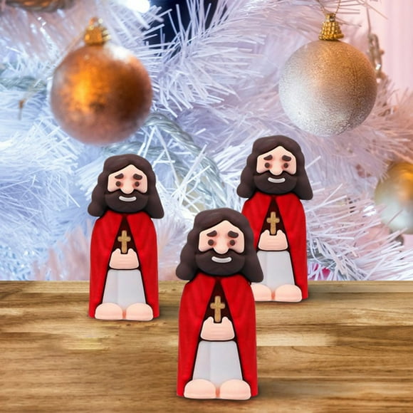 hengsof Mini Jesus Figurines, Small Little Jesus Toys, Tiny Jesus Figures, Miniature Jesus for Hide Christmas Thanksgiving Day Sunday School Baptism Gift