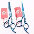 thumbnail image 4 of Juego de tijeras profesionales para cortar el cabello de 15 cm (6 pulgadas) de acero japonés, tijeras de barbero con acabado dorado para salón de belleza., 4 of 5