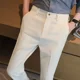 thumbnail image 4 of Pantalones de verano negros de talla grande para hombre, pantalones de traje rectos para hombre, ropa de estilo coreano, antiarrugas, elegantes, muchos pantalones, 4 of 5