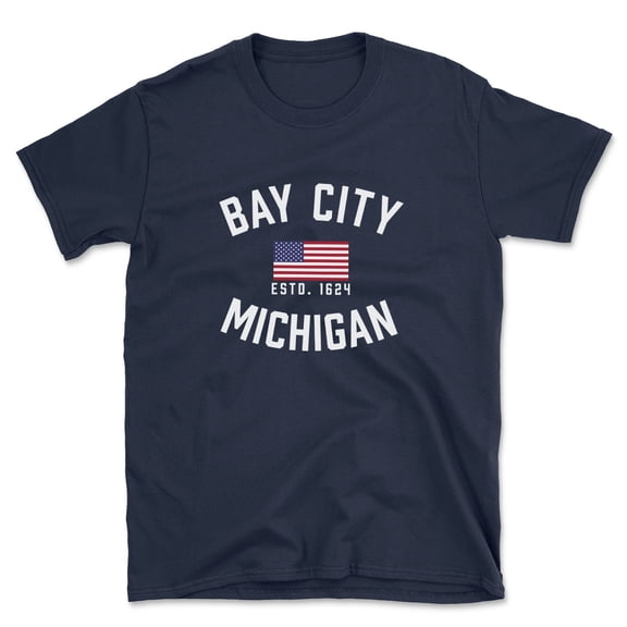 Bay City Michigan Patriot Men's Cotton T-Shirt