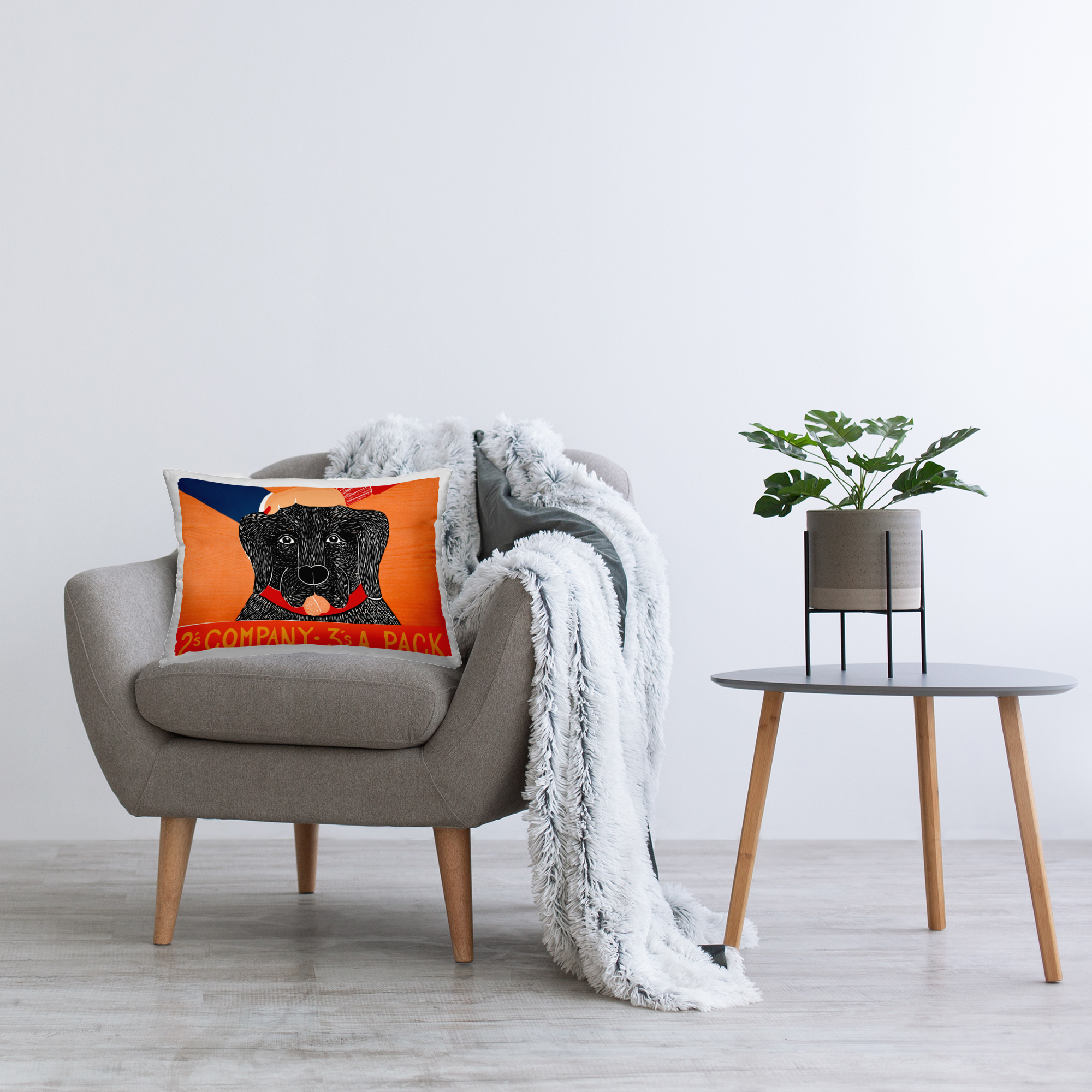 Stupell Industries 2's Company Dog Decorative Printed Throw Pillow, design by Stephen Huneck