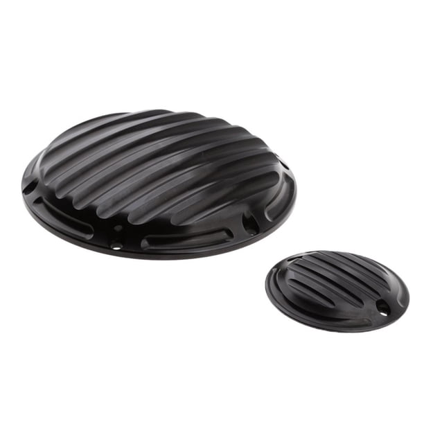 Cubierta del temporizador de sincronización Derby con aletas de embrague CNC para 883 1200 48 Negro Macarena Derby Timer Cover