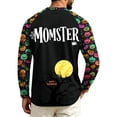 thumbnail image 5 of Halloween Long Sleeve Sweatshirts for Men Funny Spooky Ghost Witch Pumpkin Printed Moisture Wicking Basic Workout Tops for Holiday Wear, 5 of 5