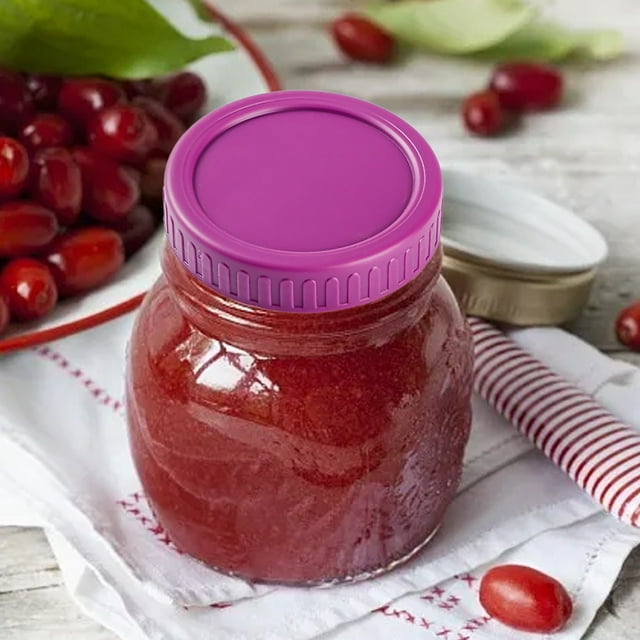 Wide Mouth Jar Lids for Canning Storage Leak-Proof and Scratch- 86mm Closure Lids for Wide Mouth Jars Durable Cap Set for Kitchen Organization