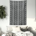thumbnail image 3 of Retro Tapestry, Ethnic Boho Aztec Pattern in Black and White with Western Native Effects Folk Design, Wall Hanging for Bedroom Living Room Dorm Decor, 40W X 60L Inches, Grey Black, by Ambesonne, 3 of 5