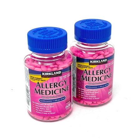 Kirkland Signature Allergy Medicine Diphenhydramine 25 Mg 600 Count (Pack of 2)
