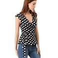 thumbnail image 2 of INSPIRE CHIC Top Sin Mangas Con Cuello En V Sin Mangas Para Mujer Blanco negro XL, 2 of 6