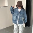 thumbnail image 4 of QHFBli Girls Denim Jackets, Basic Oversized Jean Jacket for Girls Fall Outwear Button Down Trucker Jacket, 4 of 9