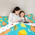 thumbnail image 4 of Erosebridal Cartoon Animal Capybara 7-Piece Twin Bedding Sets,Yellow Lemon Fruit Bedding Comforter Set For Kids Boys Reversible, 4 of 7
