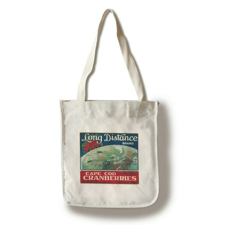 Wareham, Massachusetts - Long Distance Brand Cape Cod Cranberry - Vintage Crate Label (100% Cotton Tote Bag -