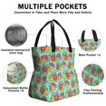 thumbnail image 3 of Pioneer Flower Floral Print Pattern Drawstring Lunch Bag Women - Drawstring Lunch Bag Insulated for Work Office - Stain-Resistant Large Lunchbags for Women with Multi-Pockets, 3 of 6
