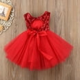 thumbnail image 5 of Phcqqok Fourth of July Girls' Dresses Christmas Baby Girl Mesh Tule Birthday Dresses Tutu Sleeveless Pageant Party Dress Toddler Girl Wedding Clothes, 5 of 8
