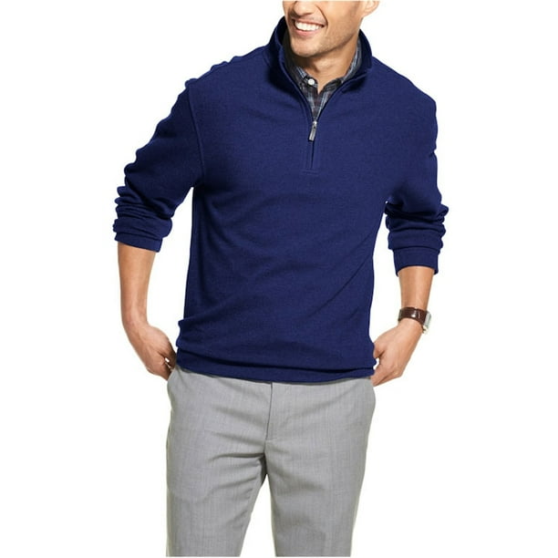 Van Heusen Flex Never Tuck Pullover Suéter para Hombre, Azul, X