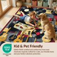 thumbnail image 4 of Design&I 8'x10' Washable Area Rug Record Music Collage Disc Guitar Notes Scatter Cd Shape Vinyl for King Size Bedroom, Under Bed, Sleek Flatweave Pet Friendly, 4 of 7