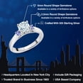 thumbnail image 2 of 0.99 Cttw Sky Blue Aquamarine and Blue Tanzanite 3-Stone Engagement Ring for Women | 925 Sterling Silver | Round 6MM | Three Stone Wedding Engagement Anniversary Ring for Women | Size 6, 2 of 6