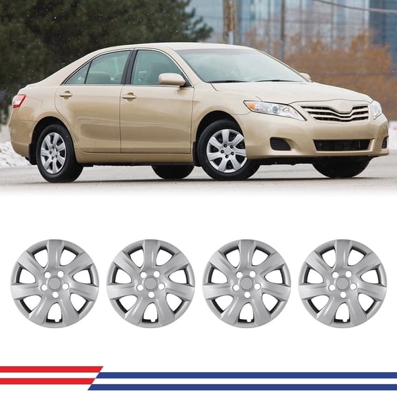 Set of 4 16 inch Hubcaps for 2007-2011 Toyota camry and Toyota camry hybrid, 2007-2011 Toyota camry Steel Wheel Rims Cover, Snap-On Lacquer