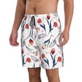 thumbnail image 2 of Naloa Tulips Flowers Men's Beach Shorts, Surfing shorts, Swim trunks, Quick Dry Swim Trunks for Surfing Beach Fun - X-Large, 2 of 9