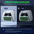 thumbnail image 3 of Keyboard for PS5 Controller with Green Backlight, Bluetooth Wireless Mini Keypad Chatpad for PlayStation 5, Built-in Speaker & 3.5mm Audio Jack for PS5 Controller Accessories, 3 of 8