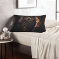 thumbnail image 5 of Plush Throw Pillow Covers, Classical Style Brown Owl Pillow Cases with Invisible Zipper, Breathable Microfiber Pillow Cases Standard Size for Sleeping Bedroom Sofa Living Room 16x24, 5 of 5