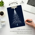thumbnail image 5 of Plastic Clipboard Acrylic Hanging Clip Board with silver Low Profile Office School Supplies 12.5x9 Christmas Tree with Star, 5 of 9