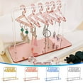 thumbnail image 2 of JingChun Earring Organizer Stand, Clear Acrylic Jewelry Holder with Mini Hangers, Cute Earrings Hanging Display Rack, Transparent Piercings Dangle Ear Stud Towers Storage for Girls, 2 of 2