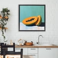 thumbnail image 2 of Stupell Industries Papaya Pair on Blue Black Framed Floater Canvas Wall Art design by Walker Noble, 25 x 25, 2 of 9