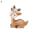 thumbnail image 2 of SPRING PARK Cute Simulated Sika Deer Christmas Standing Reindeer Elk Deer Figurine Toy Desktop Ornaments Home Decor, 2 of 6