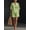 Green, variant on Women's Two-piece V-neck 3/4-sleeve Top with Shorts Set, Casual Wear, Suitable for Summer Beach Vacation