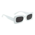thumbnail image 2 of Trendy Driving Glasses Girls Ladies Beach Rectangle Sunglasses for Women Men White Black Gray, 2 of 8