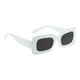 thumbnail image 2 of Gafas de conducir con protección UV, gafas de sol rectangulares para mujer y hombre Blanco Negro Gris, 2 of 9