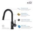 thumbnail image 2 of Kibi Circular Single Handle Pull Down Kitchen & Bar Sink Faucet, 2 of 5