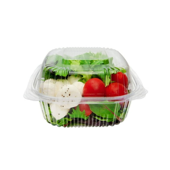 StalkMarket® Jaya® Compostable PLA Cold Food Containers, 6" x 6" x 3.5", Clear,   240