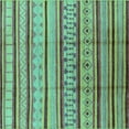 thumbnail image 1 of Ahgly Company Machine Washable Indoor Square Solid Turquoise Blue Modern Area Rugs, 3' Square, 1 of 4