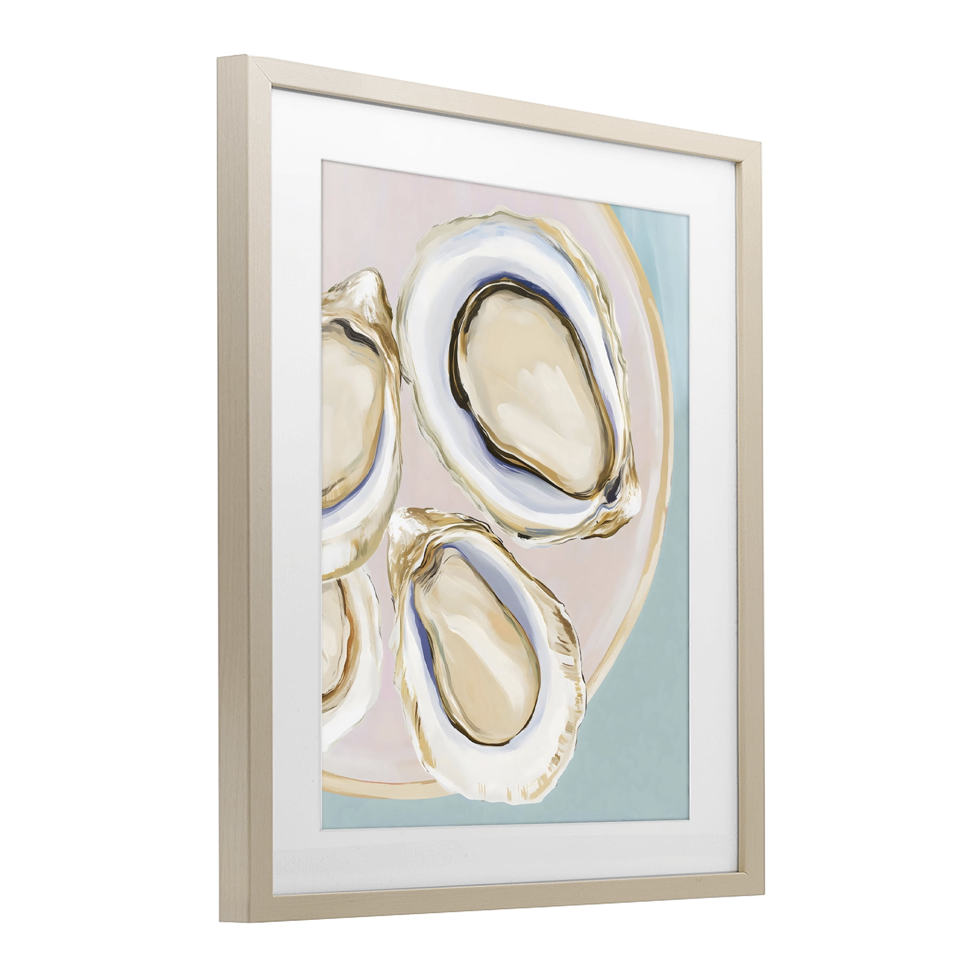 Stupell Industries Plate of Oysters Birch Framed Print Under Glass, design by The Prints Vibe
