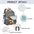 thumbnail image 4 of Colorful Floral Pattern Backpack for School,Cute School Bag,Schoolbag with Adjustable Shoulder Straps & Padded Back,13.4"x11"x4.7", 4 of 6