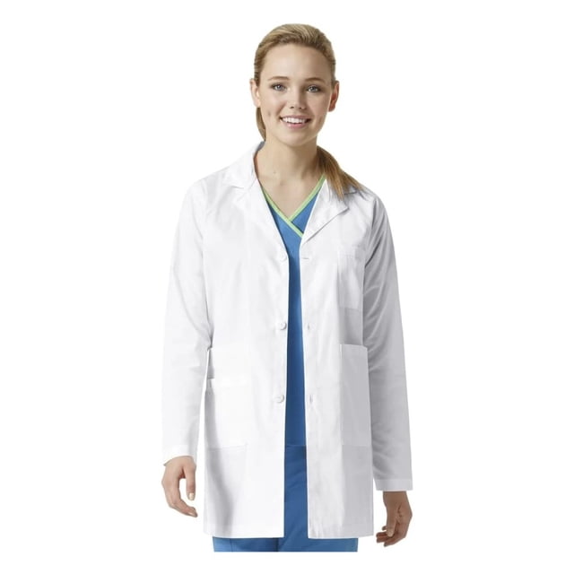 Bata De Laboratorio Blanca Para Mujer 35" 7472 WonderWink